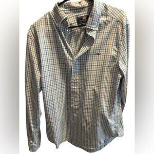 Vineyard Vines Men's Pastel Plaid Button Down Shirt